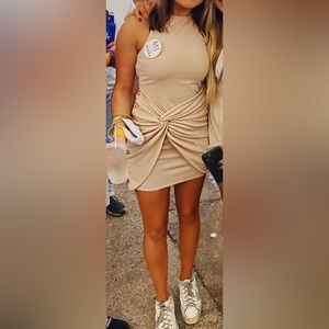 Asos Design Tan Mini Dress